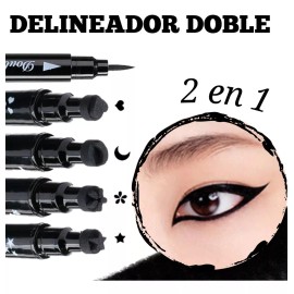 Mafab Delineador De Ojos Negro Plumón Y Sello De Figuras Belleza