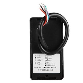 Lector de Tarjetas, Lector de Control de Acceso de Tarjeta RFID de Seguridad 26/34 a Prueba de Agua(Black ID 125Khz)