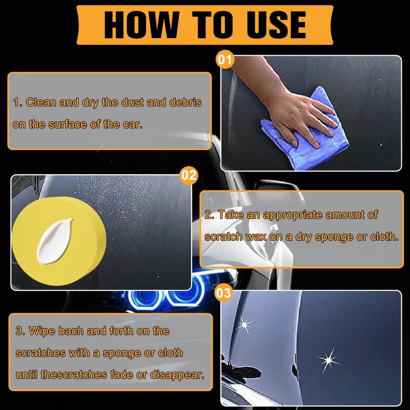 2 PCS Car Scratch Removal Wax, 2025 Upgraded Scratch Remover