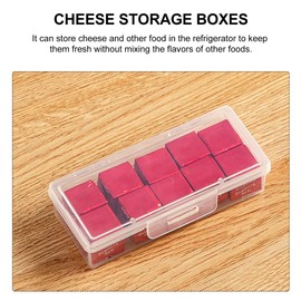 Rectangular Cheese Box for Fridge with Flip-Cover, Plastic Cheese Storage Container for Slices and Butter, Transparent, 4.13x1.77x0.98 Inch