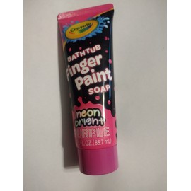 Crayola Bathtub Finger Paint Soap LOT of 2 Bottles! Neon bright purple