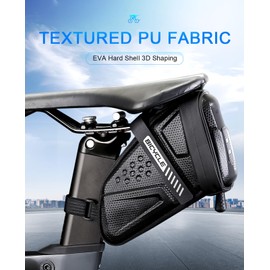 SUBORAWOS Bike Phone Mount Bag EVA Hard Shell Waterproof TPU Touchscreen Front Frame Bag with Sunshade Fits Phones Smaller Than 6.8 Inches (Tail Pack)