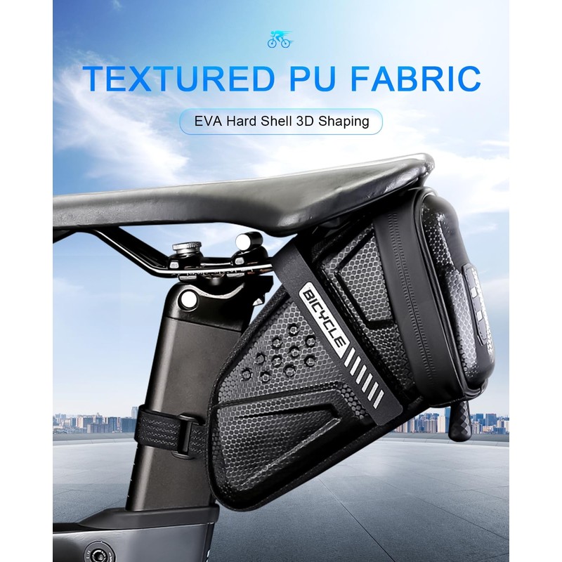 SUBORAWOS Bike Phone Mount Bag EVA Hard Shell Waterproof TPU