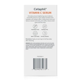 Cetaphil Suero de Vitamina C con Niacinamida para Pieles Sensibles, 30 ml