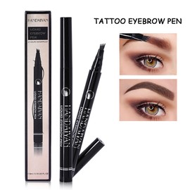Joyeee Liquid Eyebrow Pen, 5 Pcs Ultra Slim Defining Eyebrow Pencil with Micro-Fork Tip Applicator, Creates Natural Looking Shapes Defines Brows Effortlessly and Stays on All Day