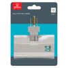 Globe Electric 46505 3-Outlet Lateral Swivel Grounded Wall Adapter Tap,