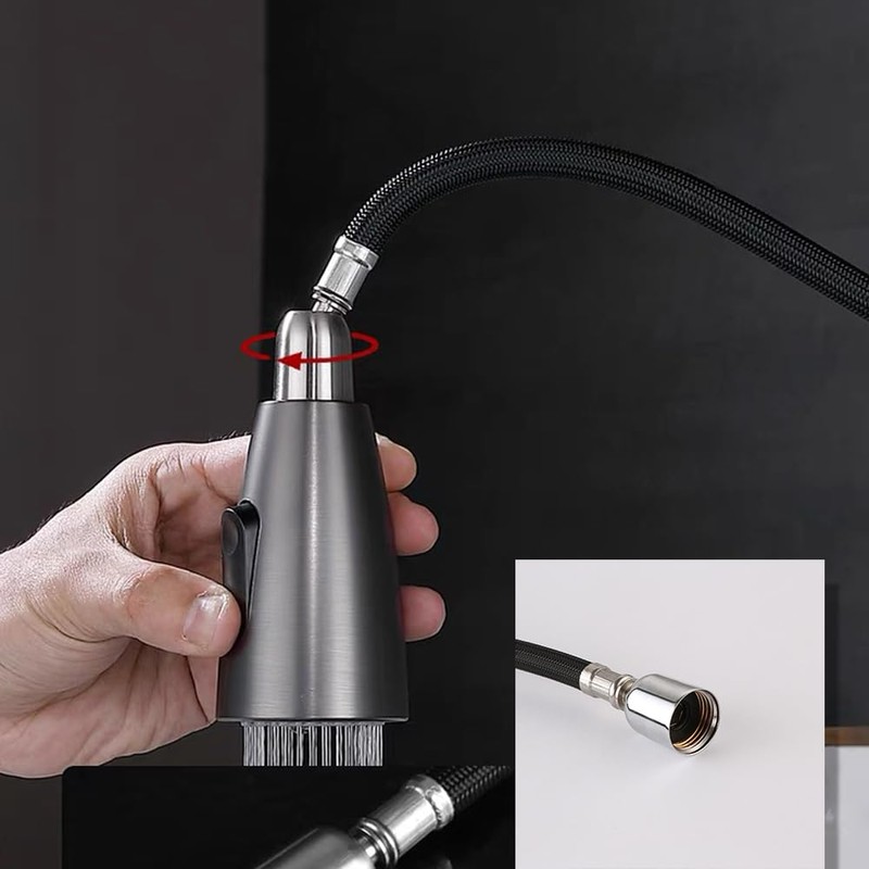 Kitchen Sink Pull Down Faucet Hose Replacement - 59-inch Nylon