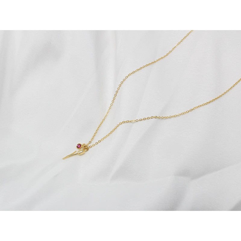 Collar de Flor Tulipan en Chapa de Oro de 22K