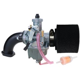 SVKCAR VM22 Carburetor & Intake Manifold for Honda XL100 XL100S XR100 XR200 XR100R XR200R CRF100F CB125S VM22 26mm Carb, with 38MM Air Filter Black