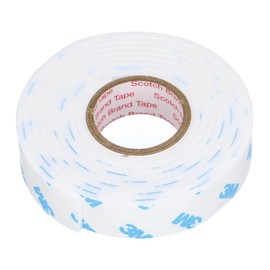 Amon 3976 Super Strong Double Sided Tape (Side Skirts, Half Bumpers, Etc), For Vehicle Exteriors, White, Width 0.6 inches (15 mm) x Length 3.9 ft (1.2 m) x Thickness 0.08 inches (2 mm)