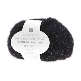 Rico Design Essentials Super Kid Mohair Loves Silk Glamorous Glitter Knitting Yarn Luxurious Soft & Creative 25g