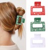 3 Packs Christmas Hair Clips Small Rectangle Hair Claw Clip