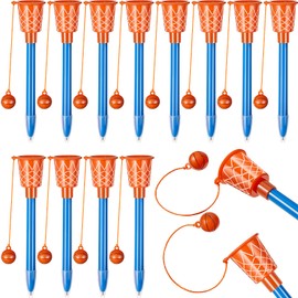 Zonon Zonon 9 Pieces Basketball Hoop Pens Bulk Basketball Party Favors Basketball Novelty Pens for Kids Basketball Party Favors Sports Theme Birthday Party Sports Club Supplies Christmas Gifts, 0.7mm