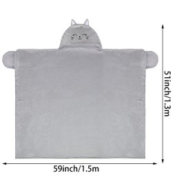 Moyel Cat Blanket Hooded Cat Gifts for Cat Lovers Birthday Gifts for Women Funny Cute Wearable Blanket Hoodie Gifts for Mom Girlfriend Wife Friend Sister for Christmas