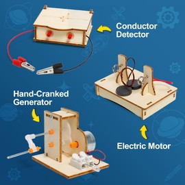 STEM Toys Age 8 9 10 11 12 13 14, Science Experiments for Kids, Science Kits for Kids, Wooden Engineering Kits Activity Toys Gifts for 8 9 10 11 12 13 14 Year Old Boys