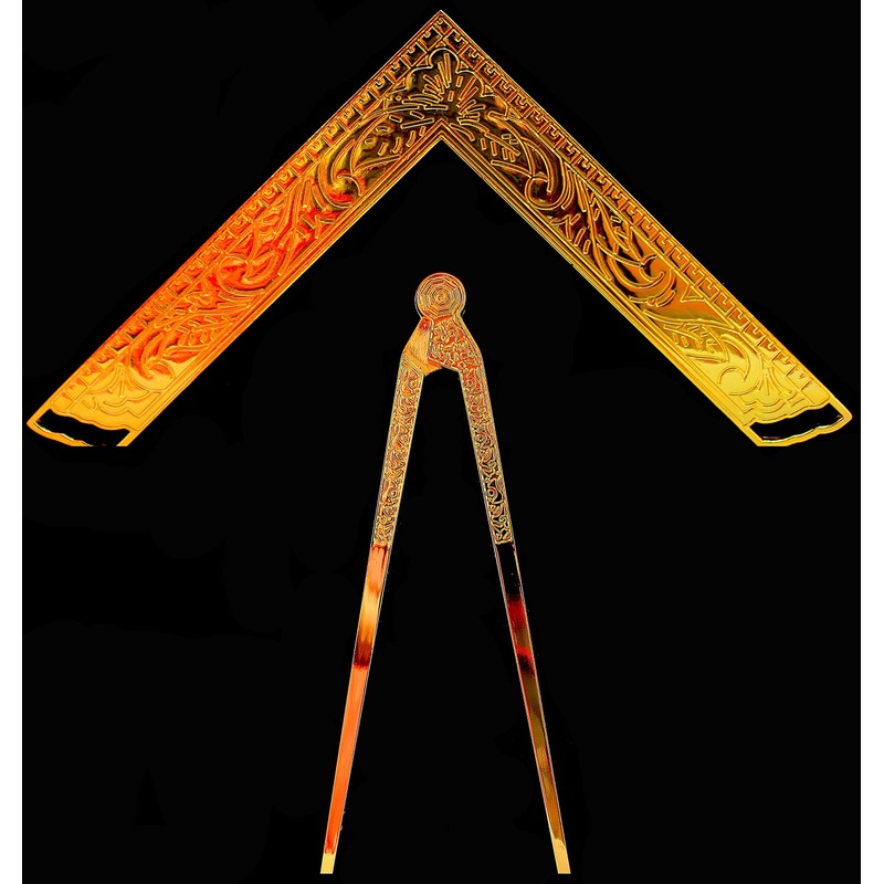 Masonic Lodge Ceremonial 6" INCH Large Freemason Square & Compass