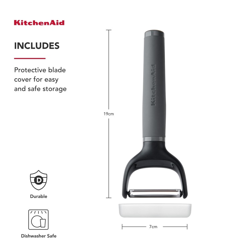 KitchenAid Soft Grip Y Peeler - Charcoal Grey