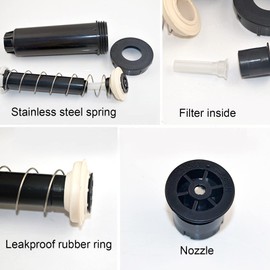 5-Piece Pop-Up Sprinkler, G1/2 Internal Thread, Buried Sprinkler, Professional Pop-Up Sprinkler, Lifting Scattering Nozzle for the Garden