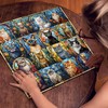 Stained Glass Puzzle Cat Puzzles for Adults 1000 Pieces, Colorful