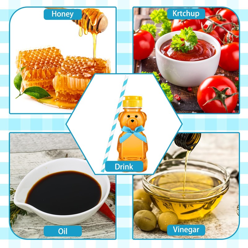 Honeydak 16 Pack Bear Straw Honey Cup for Baby 8