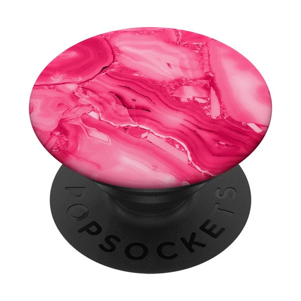 Pink-Purple-Marble-Effect-For-Girls - Pink-Marbled-Design PopSockets Grip and Stand for Phones and