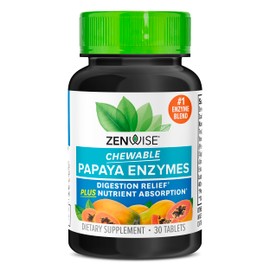 Zenwise Health Zenwise Health Papaya Enzymes Chewable with Digestive Enzymes and Bromelain for Digestive Health and Bloating Relief for Women and Men, Enzymes for Digestion and Gut Health - 30 CT