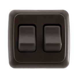 American Technology Components Double SPST On-Off Switch with Bezel, 12-Volt, for RV, Trailer, Camper (Brown)