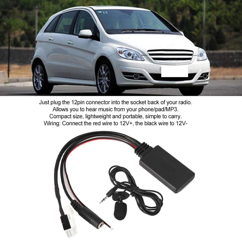 Bluetooth Audio Cable, Car Bluetooth Audio MP3 Cable Adapter with