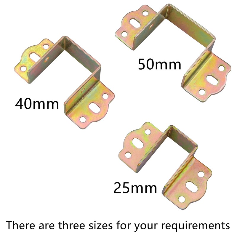 4 PCS Heavy Duty Bed Rail Metal Brackets Support Hinges