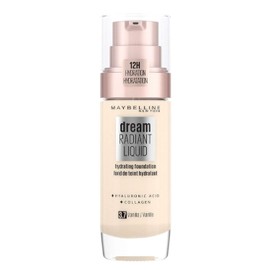 Maybelline New York Make-Up, Dream Radiant Liquid Make-Up, Liquid Foundation, No. 37 Vanilla, 30 ml
