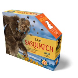 Madd Capp Sasquatch 1000 Piece Jigsaw Puzzle – 7005 - Unique Shaped Border, Deluxe Five-Sided Tamperproof Box, Includes Educational Madd Capp Fun Facts, Multicolor (Sasquatch 1000/7005)
