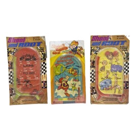 Unbranded Vintage 1970s Set of 3 Carded Pinball Games - Made in Hong Kong