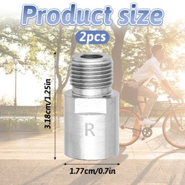 1 Pair Bicycle Pedal Extender Chrome Molybdenum Steel 20 mm Extension Bicycle Pedal Spacer 9/16 Inch Extended Foot Pedal with L and R Markings for Bike