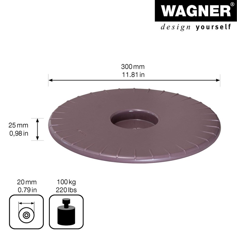 Wagner System 20044401 Multi-Roller Ultraflat Gardening Wagon, Mauve