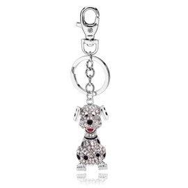 Liavy's Dalmatian Puppy Dog Charm Fashionable Keychain - Sparkling Crystal - Unique Gift and Souvenir