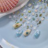 5D Embossed Seashell Nail Art Sticker with Pearl Shell Design