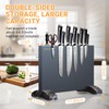 Nanbone Magnetic Knife Block Without Knives, Black Stainless Steel Magnetic