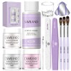 Saviland Acrylic Nail Kit - 3 Colors Clear White Pink