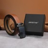 SANSTHS Mens Leather Ratchet Belt Brown Dress Belts for Men