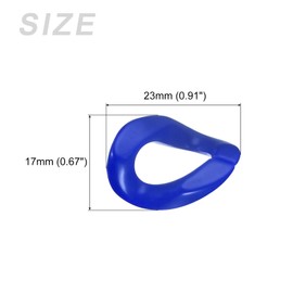 METALLIXITY Acrylic Chain Links (23 x 17 mm) 48 Pieces Plastic Oval Shape Opening Rings for DIY Purse, Glasses and Bag Chains, Sapphire Blue