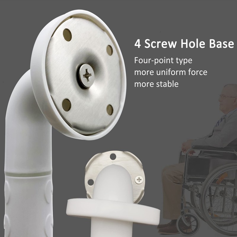 Bathroom Grab Rail with Anti-Slip Grip and Luminous Circles Bath