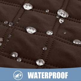 Smiry Waterproof Dog Bed Cover Pet Blanket, Soft Washable Dog Blanket for Furniture Bed Couch Sofa Reversible, Checkered (68"x82", Chocolate/Dark Grey)