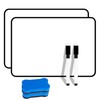 YUNAI Small Whiteboards A4, 2PCS Double Sided Mini Whiteboard with