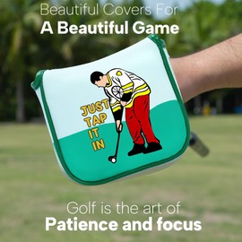 Funny Golf Club Headcover, Mallet Putter Head Cover, Driver Head Cover, Golf Gifts Golf Accessories for Men and Women Golfers