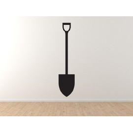 Garden Instruments #4 - Shovel Spade Digging Tool Land - 45" Black Wall Vinyl Decal Decorative