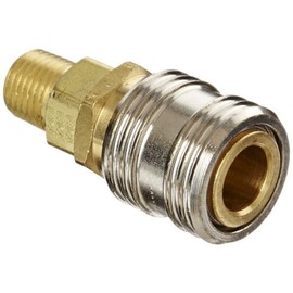 Eaton Hansen 1100 Brass 1000/400/500 Series, Industrial Interchange, Coupler Socket, 1/4" Body Size x 1/4" NPT Male