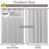 SORTTO No Hook Slub Textured Shower Curtain with Snap in