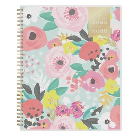 2025-2026 Blue Sky Weekly/Monthly Academic Planner, 8-1/2" x 11", Secret Garden Mint Frosted, July 2025 To June 2026, 137896