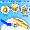 Brass 3/4" In-Line Heater Hose Shut Off Valve Kit -