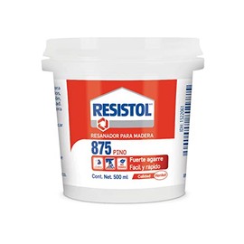 Resistol 875 Resanador Pino, pasta para pared de alta calidad, madera sin solventes, gran adherencia, reparación y corrección de golpes, 1x500ml